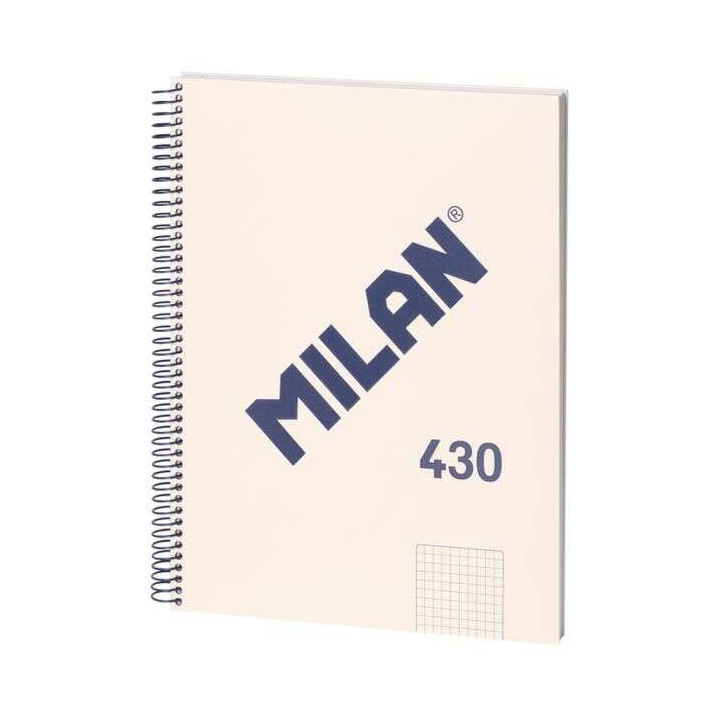 Milan Serie 1918 Cuaderno Espiral Formato A4 Cuadricula 5x5mm - 80 Hojas de 95 gr/m2 - Microperforado