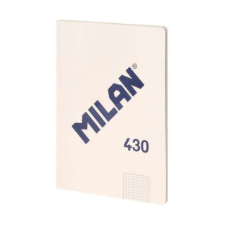 Milan Serie 1918 Libreta Encolada Formato A4 Cuadricula 5x5mm - 48 Hojas de 95 gr/m2 - Microperforado - Tapa Blanda - Color Bei
