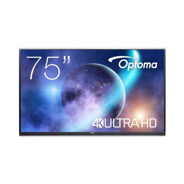 Optoma Creative Touch Serie 5 Pantalla Interactiva Tactil 75" UltraHD 4K - Certificacion Google EDLA -Tiempo de Respuesta 6ms -