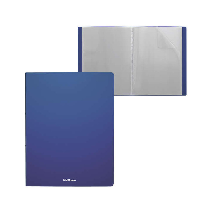 Erichkrause Matt Classic Carpeta con 30 Fundas - Tamaño A4 - Color Azul