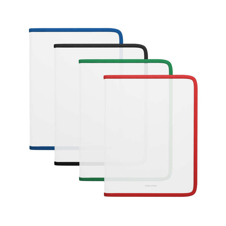 Erichkrause Matt Clear Carpeta con Cremallera A4+ - Material Transparente - Para Organizar y Transportar Documentos - Colores S