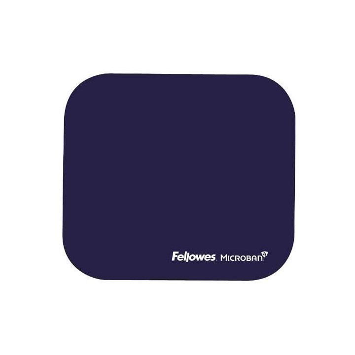 Fellowes Alfombrilla para Raton con Microban - Proteccion Antibacteriana - Base de Goma - 23.2x19.9cm - Color Azul