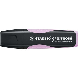Stabilo Green Boss Pastel Marcador Fluorescente - Fabricado con un 83% de Plastico Reciclado - Trazo entre 2 y 5mm - Recargable