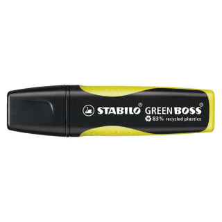 Stabilo Green Boss Marcador Fluorescente - Fabricado con un 83% de Plastico Reciclado - Trazo entre 2 y 5mm - Recargable - Colo