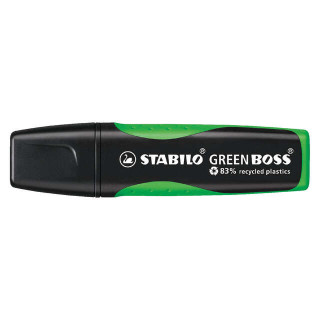Stabilo Green Boss Marcador Fluorescente - Fabricado con un 83% de Plastico Reciclado - Trazo entre 2 y 5mm - Recargable - Colo