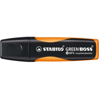 Stabilo Green Boss Marcador Fluorescente - Fabricado con un 83% de Plastico Reciclado - Trazo entre 2 y 5mm - Recargable - Colo
