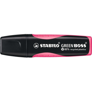 Stabilo Green Boss Marcador Fluorescente - Fabricado con un 83% de Plastico Reciclado - Trazo entre 2 y 5mm - Recargable - Colo