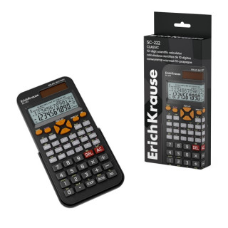 ErichKrause SC-222 Classic Calculadora Cientifica con Pantalla LCD de 10 Digitos - 240 Funciones Integradas - Alimentacion Sola