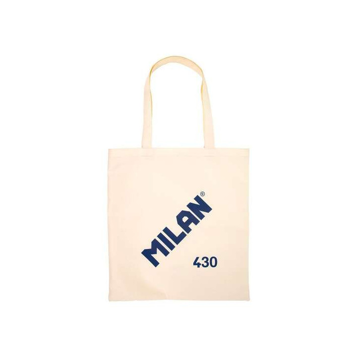 Milan Coleccion 430 Tote Bag Bolsa de Tela - Tamaño  50x38x41cm - Asa Larga 27cm - Tejido 'ripstop' - Color Beige