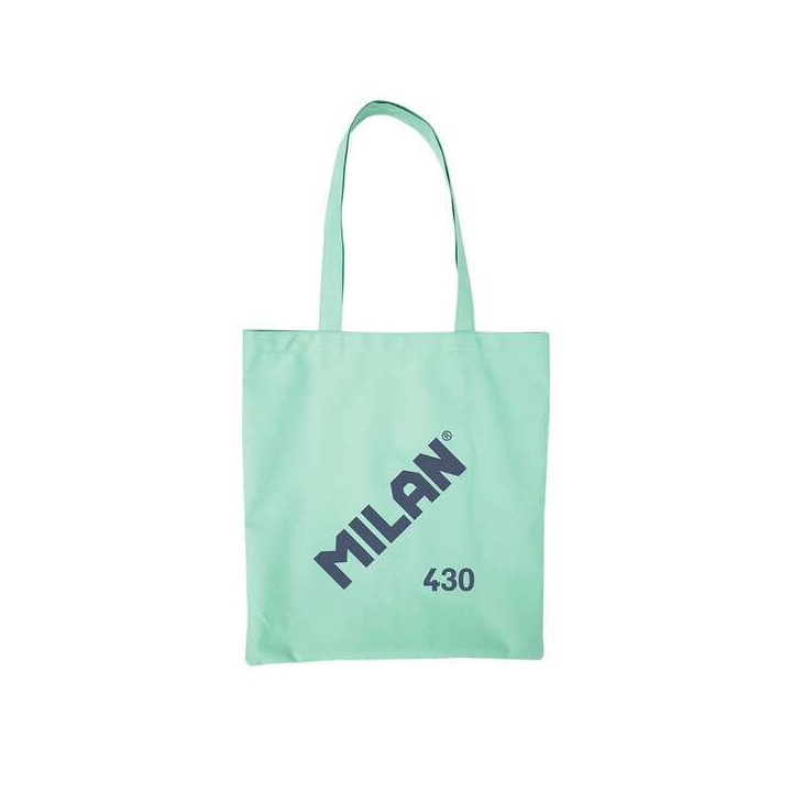 Milan Coleccion 430 Tote Bag Bolsa de Tela - Tamaño  50x38x41cm - Asa Larga 27cm - Tejido 'ripstop' - Color Verde