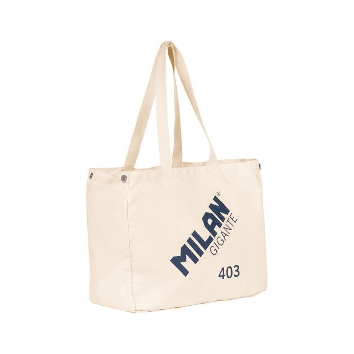 Milan Serie 1918 Gigante 403 Tote Bag Bolsa de Tela - Tamaño 51x40.5x21.5cm - Capacidad 40L - Color Beige