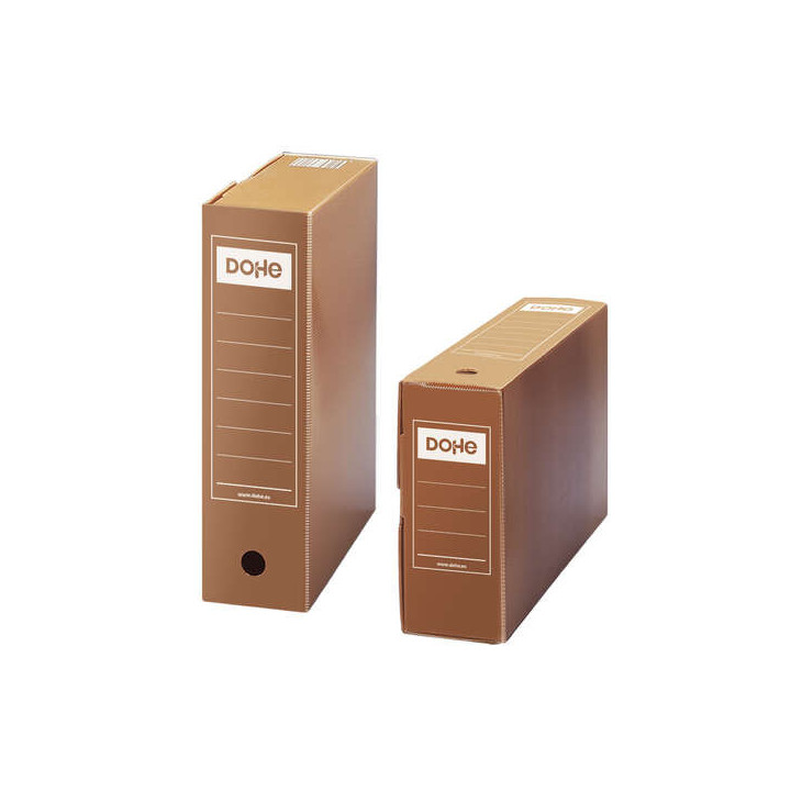 Dohe Caja de Archivo Definitivo Polipropileno Acanalado Lomo 100mm - Tamaño Folio - Utilizable en Horizontal y Vertical - Faci