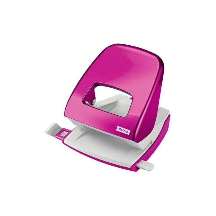 Petrus 62 WOW Taladro Perforador - Hasta 30 Hojas - Marcas de Formato - Punzones 5.5mm - Color Fucsia