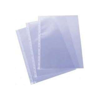 Esselte Pack de 100 Fundas Multitaladro Portadocumentos Formato A4 60 Micras - 16 Taladros - Transparente Acabado Piel de Naran