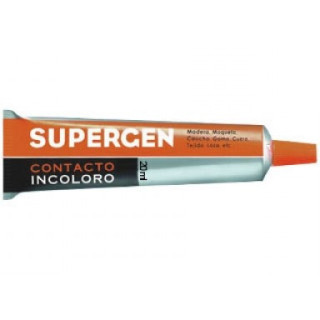 Supergen Contacto Pegamento Incoloro 20ml - Secado Rapido - No Contiene Tolueno - Resistencia al Envejecimiento y a los Rayos U