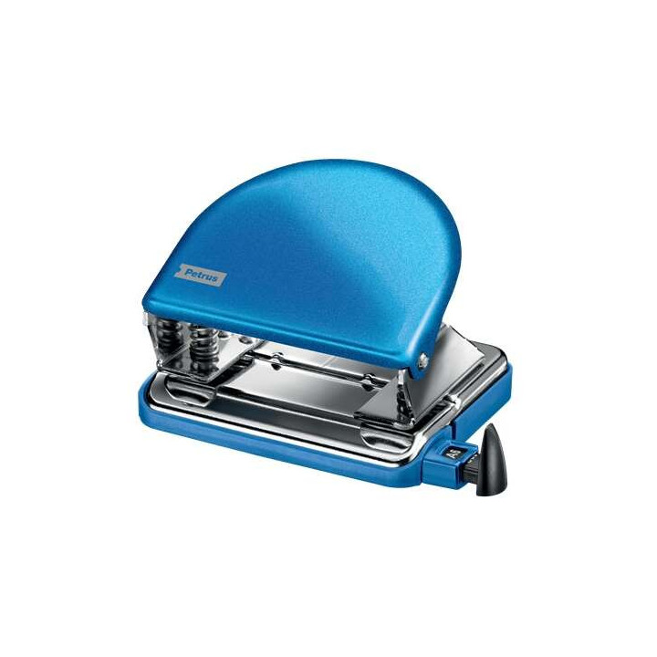 Petrus 52 WOW Taladro Perforador Clasico Metalico - Hasta 20 Hojas - Marcas de Formato - Facil Vaciado - Punzones 5.5mm - Color