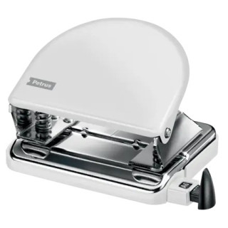 Petrus 52 WOW Taladro Perforador Clasico Metalico - Hasta 20 Hojas - Marcas de Formato - Facil Vaciado - Punzones 5.5mm - Color