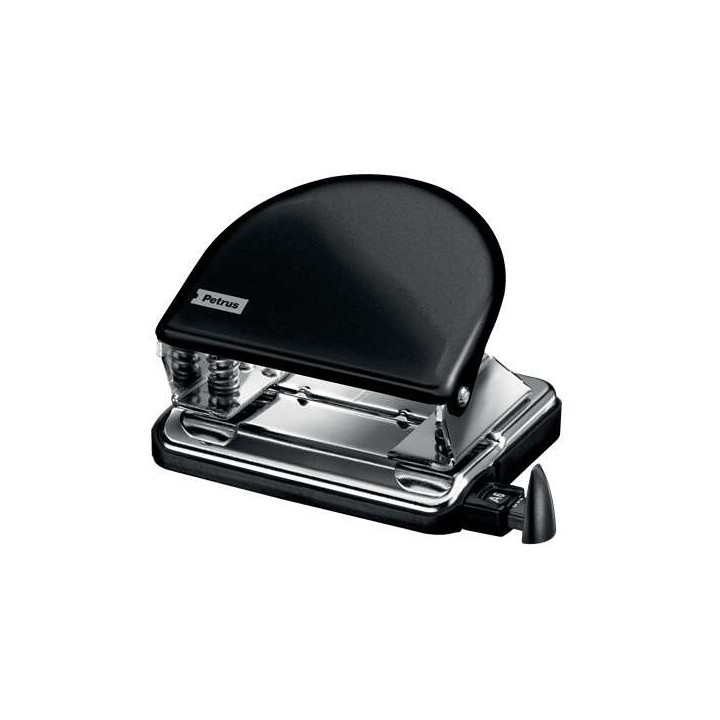 Petrus 52 WOW Taladro Perforador Clasico Metalico - Hasta 20 Hojas - Marcas de Formato - Facil Vaciado - Punzones 5.5mm - Color