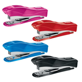 Petrus 200 Liliput WOW Grapadora + 1 Caja de 1.000 Grapas 23/6 - Hasta 12 Hojas - Grapas 23/6 - Grapado Cerrado y Clavado - Col