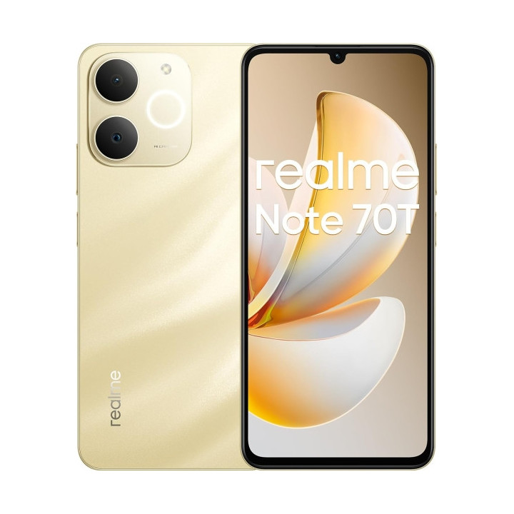 Realme Note 70T Smartphone Pantalla Amoled 6.75"- 90Hz - 4GB - 128GB - Bateria 6000mAh - Color Dorado