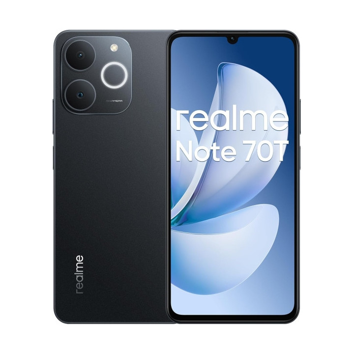 Realme Note 70T Smartphone Pantalla Amoled 6.75"- 90Hz - 4GB - 256GB - Bateria 6000mAh - Color Negro