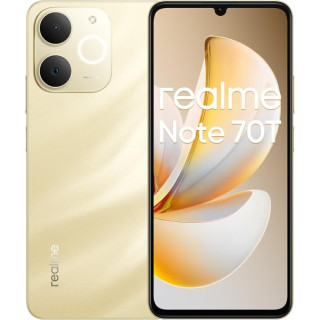 Realme Note 70T Smartphone Pantalla Amoled 6.75"- 90Hz - 4GB - 256GB - Bateria 6000mAh - Color Dorado