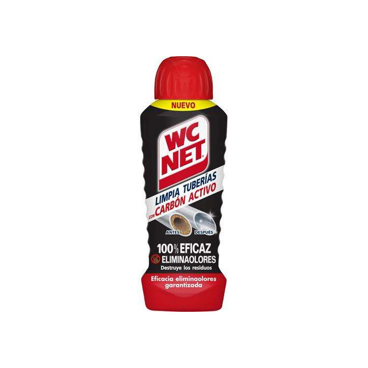 Wc Net Limpia Tuberias con Carbon Activo 700ml - Gel Denso de Accion Inmediata - Perfume Mentolado