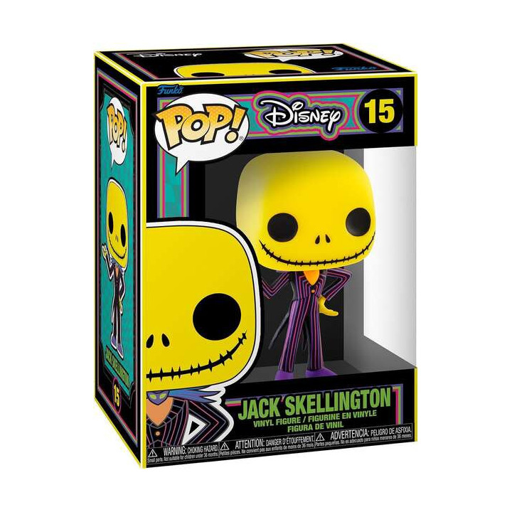 Funko Pop Disney Pesadilla antes de Navidad Jack Blacklight - Figura de Vinilo - Altura 9.5cm aprox.