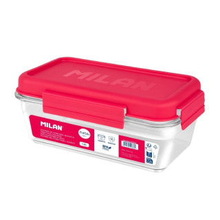 Milan Coleccion Nata 624 Fiambrera Hermetica de Tritan Rectangular 1.2L - Apta para Microondas