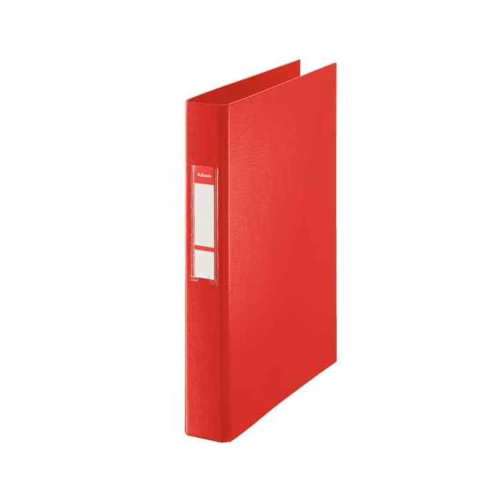 Esselte Carpeta de Anillas - Formato Folio - Capacidad para 190 Hojas - 4 Anillas de 25mm - Color Rojo