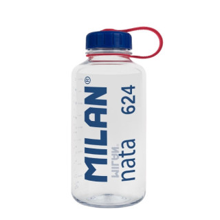 Milan Nata® 624 Botella de Tritan 1L - Muy Ligera - Dosificador Extraíble - Escala de Medida - Libre de BPA - Transparente7Az