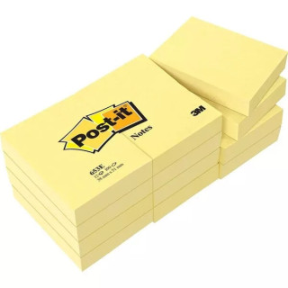 Post-it Pack de 12 Blocs de 100 Notas Adhesivas Removibles Canary Yellow 38x51mm - Papel con Certificacion PEFC - 7100172745 -