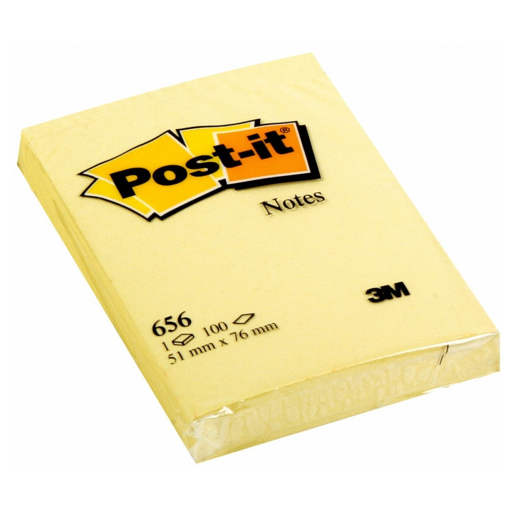 Post-it Bloc de 100 Notas Adhesivas Removibles Canary Yellow 51x76mm - Papel con Certificacion PEFC - 7100172750 - Color Amaril