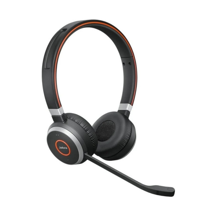 Jabra Evolve 65 SE UC Stereo Auriculares con Microfono Bluetooth - Cancelacion de Ruido - Autonomia hasta 12h - Diadema Ajustab