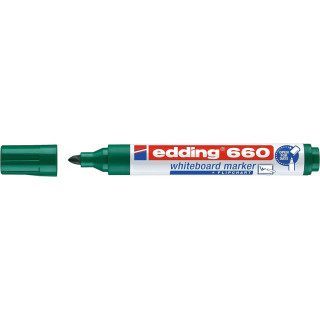 Edding 660 Rotulador para Pizarra Blanca - Punta Redonda - Trazo entre 1.5 y 3 mm. - Tinta Pigmentada - Recargable - Borrable e