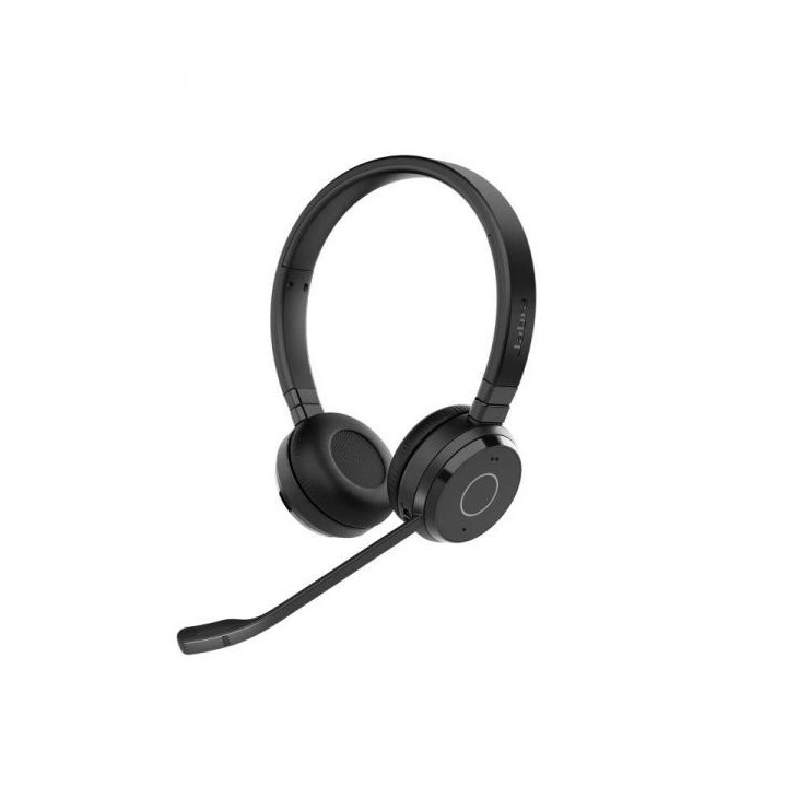 Jabra Evolve 65 TE UC Stereo Auriculares con Microfono Bluetooth - Cancelacion de Ruido - Autonomia hasta 12h - Diadema Ajustab