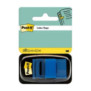 Post-it Index Dispensador con 50 Marcadores Reposicionables 25.4 x 43.2mm - Adherencia Firme - Para Marcar