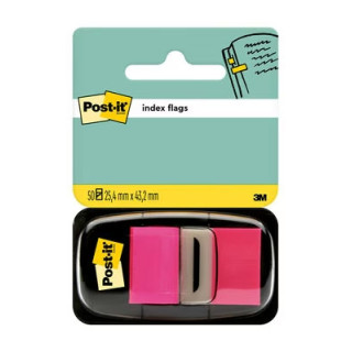 Post-it Index Dispensador con 50 Marcadores Reposicionables 25.4 x 43.2mm - Adherencia Firme - Para Marcar