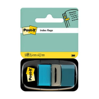 Post-it Index Dispensador con 50 Marcadores Reposicionables 25.4 x 43.2mm - Adherencia Firme - Para Marcar
