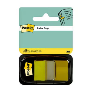 Post-it Index Dispensador con 50 Marcadores Reposicionables 25.4 x 43.2mm - Adherencia Firme - Para Marcar