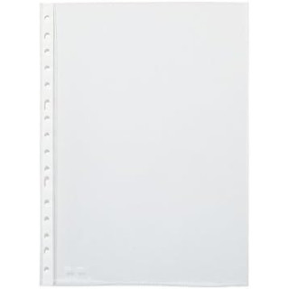 Pardo Pack de 100 Fundas Multitaladro Folio Transparentes 90 Micras - Acabado Piel de Naranja - Refuerzo en Blanco