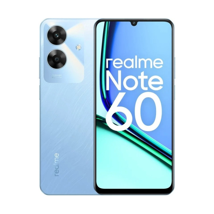Realme Note 60 Smartphone Pantalla 6.75" - 6GB - 128GB - Camara 32MP - Bateria 5000mAh - Color Azul