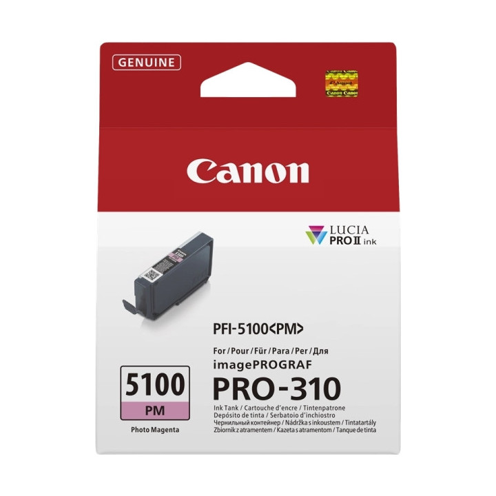 Canon PFI5100 Magenta Photo Cartucho de Tinta Original - PFI5100PM/6957C001