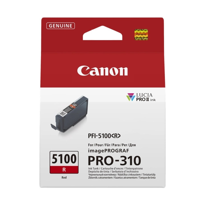 Canon PFI5100 Rojo Cartucho de Tinta Original - PFI5100R/6958C001