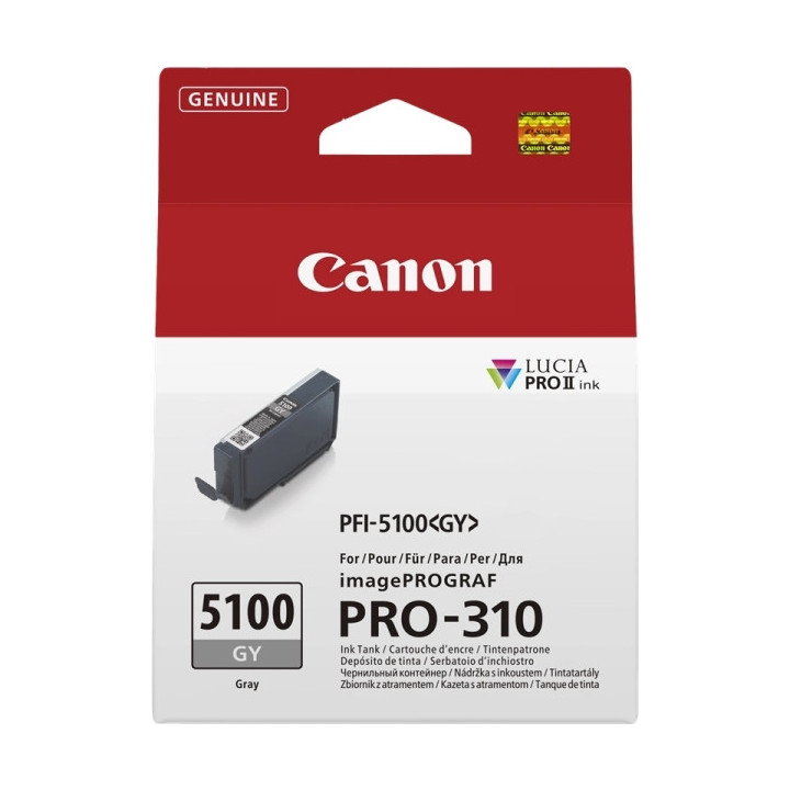 Canon PFI5100 Gris Cartucho de Tinta Original - PFI5100GY/6959C001