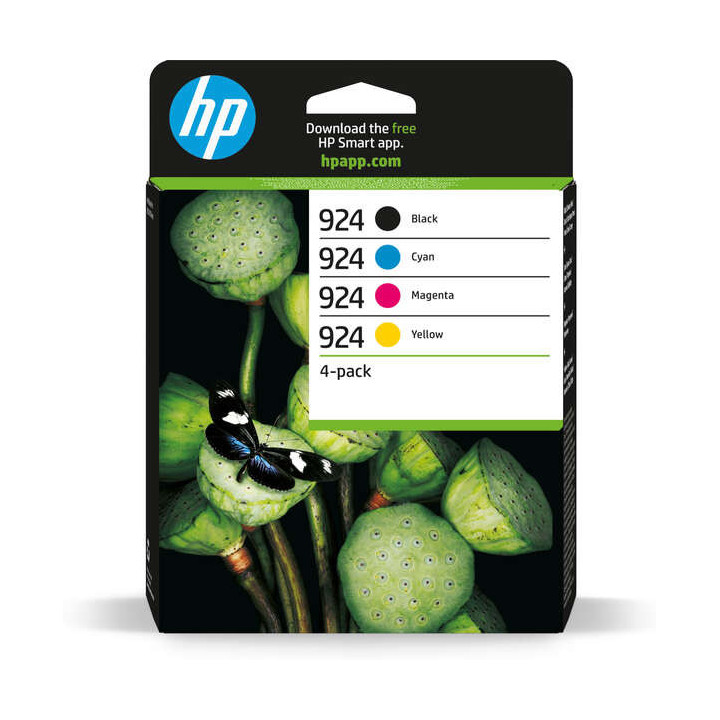 HP 924 Pack de 4 Cartuchos de Tinta Originales - 6C3Z1NE