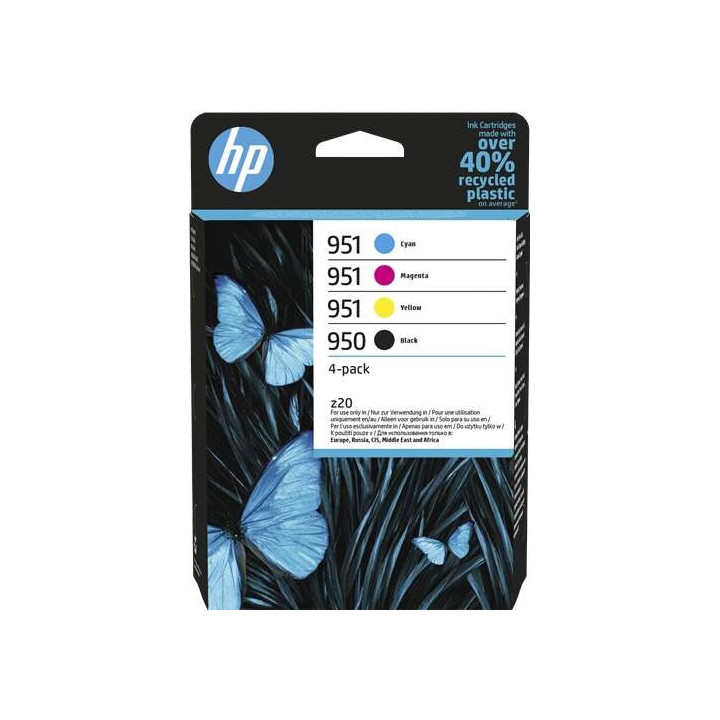 HP 950 + 951 Pack de 4 Cartuchos de Tinta Originales - 6ZC65AE