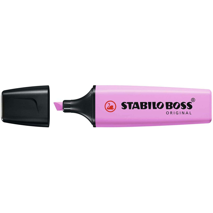Stabilo Boss 70 Pastel Marcador Fluorescente - Trazo entre 2 y 5mm - Recargable - Tinta con Base de Agua - Color Fucsia Helado