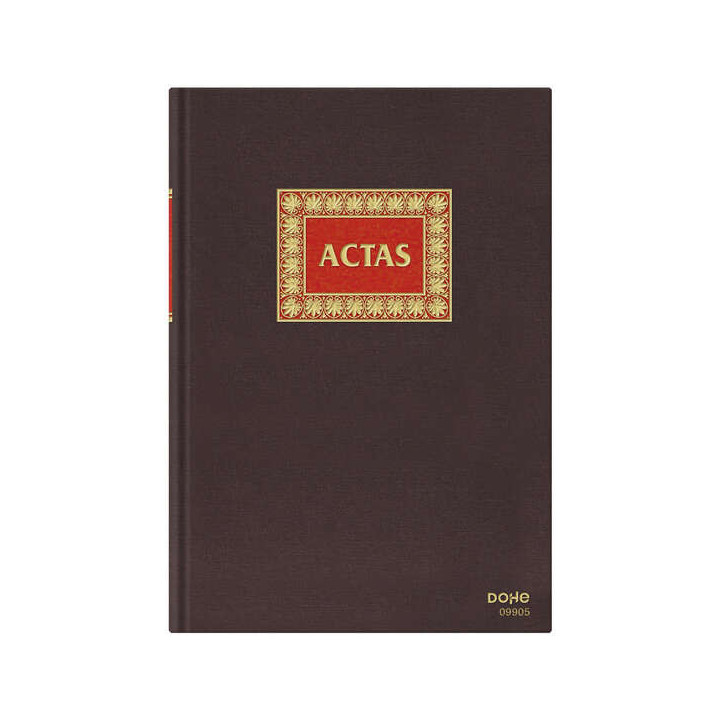 Dohe Libro de Actas Folio Natural - Encuadernacion en Tela - 100 Hojas Papel Offset Registro de 100gr