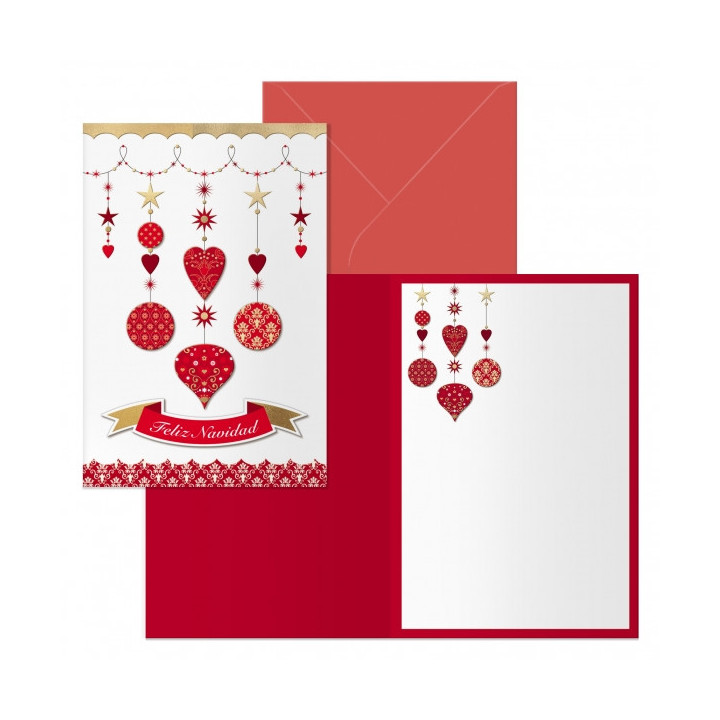 Dohe Carrusel Pack de 6 Tarjetas de Felicitacion Navideña con Sobre - Tamaño Cerrada 11.5x17cm